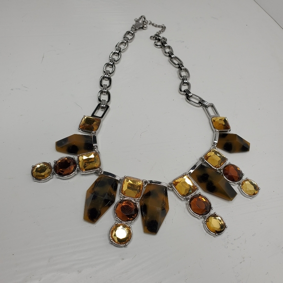 Lia Sophia Zocala Spotted Stone Bib Necklace - Picture 3 of 11